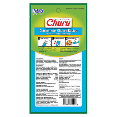 Inaba Churu Puree Dog Treats - Chicken & Cheese